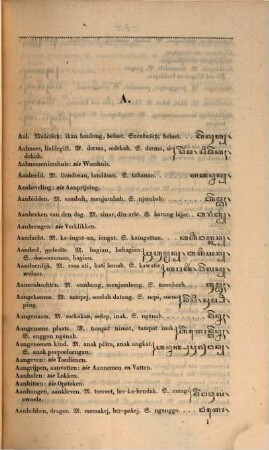 Nederduitsch-Maleisch en Soendasch Woordenboek : Benevens twee stukken tot offening in het Soendasch. Uitgegeven door T. Roorda