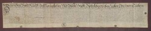 Urkunde, womit die Einwohner von Schwarzach dem Kloster daselbst ein Stück von dem Leißig für eine Forderung des Klosters als Eigentum geben und verschreiben
