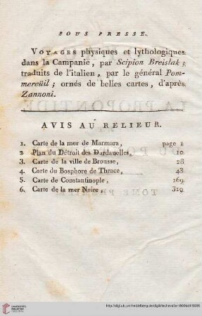 Avis au relieur
