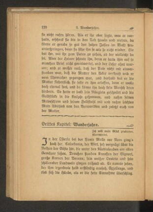 Drittes Kapitel: Wanderjahre.