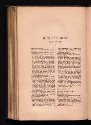Index of subjects