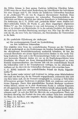 b) Die symbolische Offenbarung der Archetypen