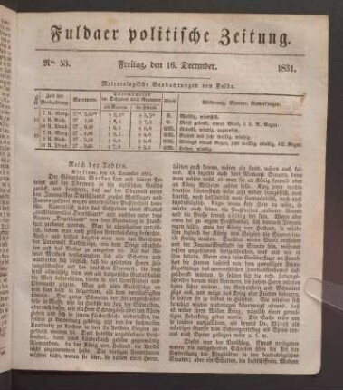 Freitag, den 16. December. 1831
