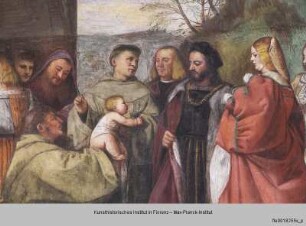 Der heilige Antonius bringt ein neugeborenes Kind zum Sprechen - Hl. Antonius bringt ein neugeborenes Kind zum Sprechen