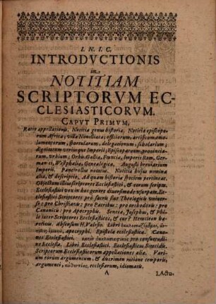 Io. Andreae Bosii Schediasma de comparanda notitia scriptorum ecclesiasticorum : antehac privatim traditum, nunc suasu amicorum recensitum ac publicatum