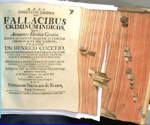 Dissertatio Iuridica De Fallacibus Criminum Indiciis