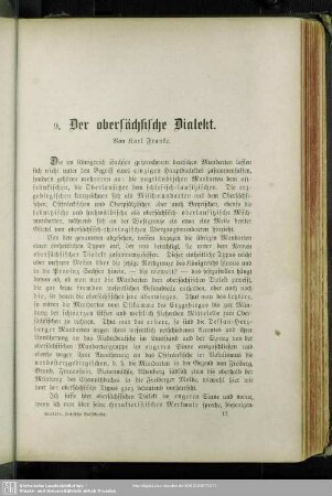 9. Der obersächsische Dialekt