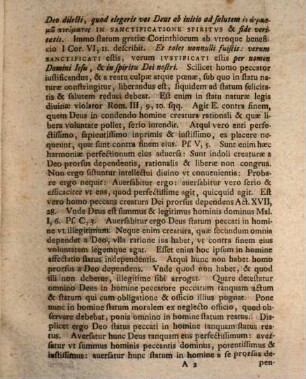 Commentatio de nexu sanctificationis cum iustificatione