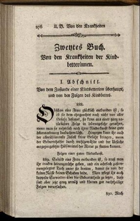 Zweytes Buch. Von den Krankheiten der Kindbetterinnen.