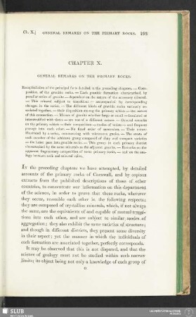 Chapter X. General remarks on the primary rocks