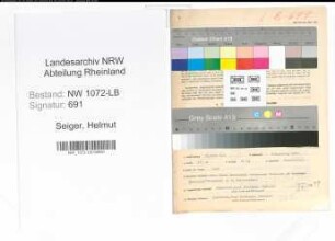 Entnazifizierung Helmut Seiger , geb. 02.07.1911 (Lehrer)