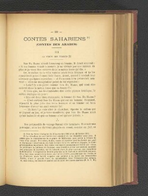 Contes Sahariens (Contes des Arabes).