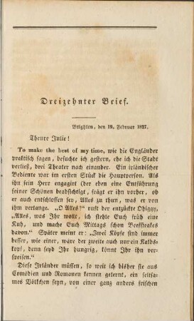 Dreizehnter Brief.