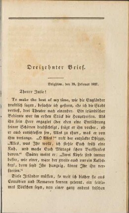 Dreizehnter Brief.