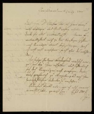 12: Brief von Emanuel Friedrich Hagemeister an Gustav Hugo, Greifswald, 6.8.1805