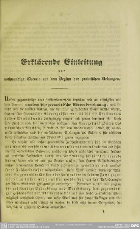 Erklärende Einleitung und nothwendige Theorie vor dem Beginn der praktischen Uebungen