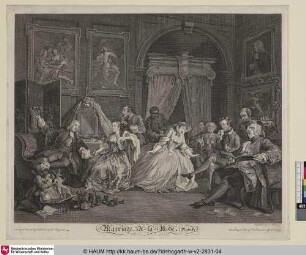 Marriage A-la-Mode, (Plate IV) [The Countess's levee]