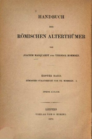 Römisches Staatsrecht, 1