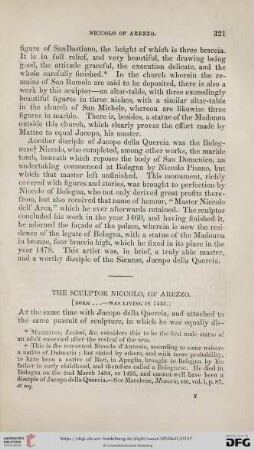 The sculptor Niccolo, of Arezzo