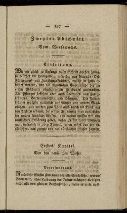 Erstes Kapitel. Von den natürlichen Wiesen.