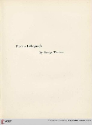 Plate: From a Litograph by George Thomson