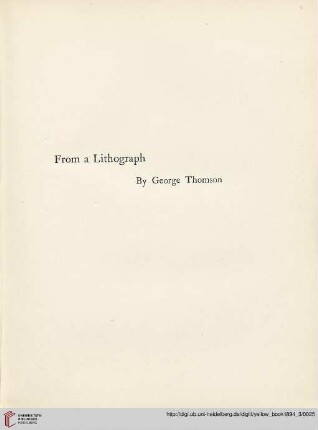 Plate: From a Litograph by George Thomson