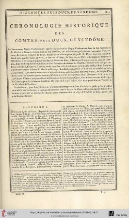 Chronologie historique des comtes, puis ducs, de Vendôme