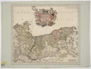 Karte von dem Herzogtum Pommern, 1:780 000, Kupferstich, um 1710