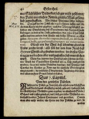Das 7. Capittel. Von den gottlosen Päbsten.