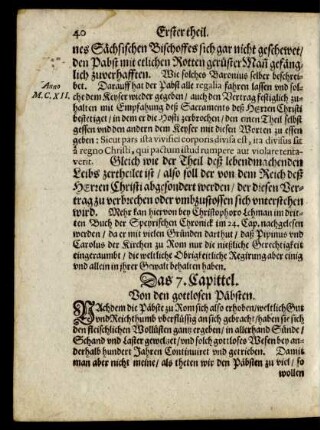 Das 7. Capittel. Von den gottlosen Päbsten.