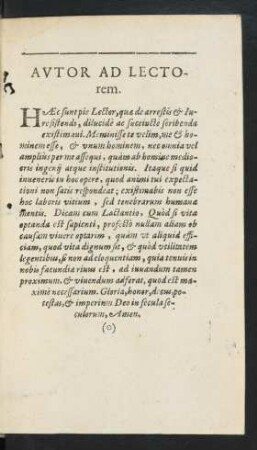 Autor Ad Lectorem.