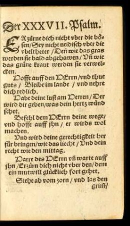 Der XXXVII. Psalm.