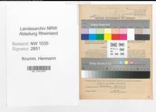 Entnazifizierung Hermann Krumm , geb. 25.06.1894 (Grubnbeamter)