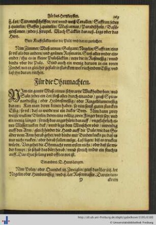 Für die Ohnmachten.