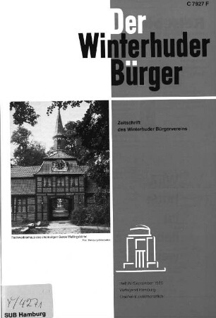 Heft IV / September 1985 : Zeitschrift des Winterhuder Bürgervereins