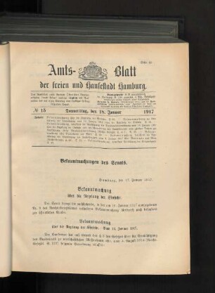 No. 15, 18. Januar 1917