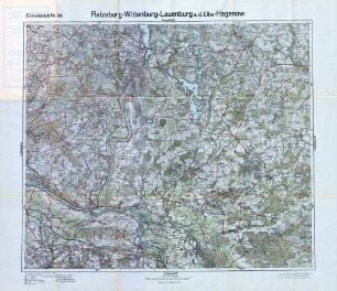 Reichskarte: Einheitsblatt 34 Ratzeburg-Wittenburg-Lauenburg a. d. Elbe-Hagenow