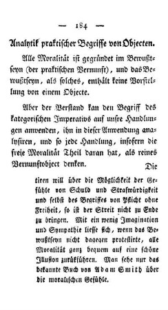 Analytik praktischer Begriffe von Objecten.