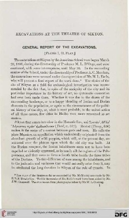 5.1886-90: Excavations at the theatre of Sikyon : general report of the excavations