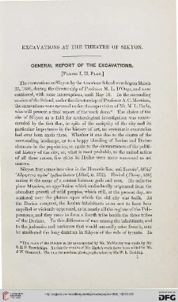 5.1886-90: Excavations at the theatre of Sikyon : general report of the excavations