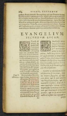 Evangelium Secundum Lucam.