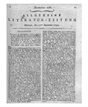 Magazin für öffentliche Schulen und Schullehrer. Bd. 1, St. 1. Bremen: Cramer 1790