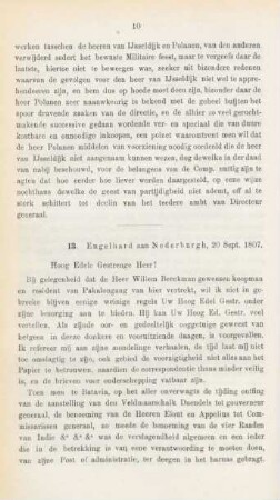 13. Engelhard aan Nederburgh, 20 Sept. 1807