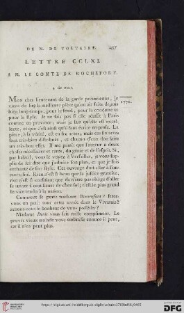 (Lettre CCLXI - CCLXX)