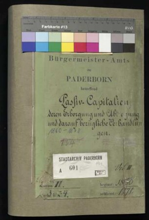 Passivkapitalien, der Erborgung und Abtragung und darauf bezügliche Verhandlungen