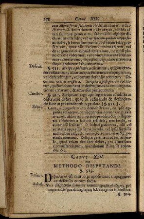 Caput XIV. De Methodo Disputandi.