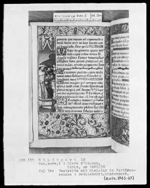 Lateinisches Stundenbuch (Livre d'heures) — Bethlehemitischer Kindermord, Folio 36verso