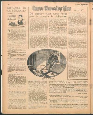 Del carnet de un periodista : Recuerdos, anécdotas y apuntes de la vida en Hollywwod