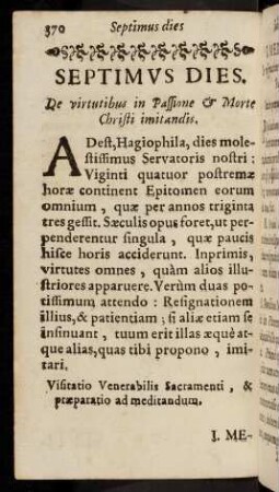 370-376, Adest, Hagiophila, dies molestissimus ...
