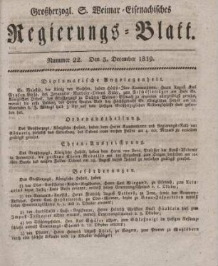 Nr. 22 : 3. December 1819
